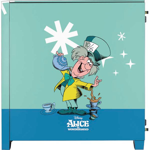 Disney Alice in Wonderland Mad Hatter Tea Party Corsair 4000D Tempered Glass Mid-Tower ATX Case Skin