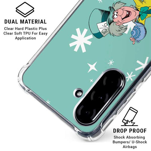 Disney Alice in Wonderland Mad Hatter Tea Party Galaxy A36 5G Clear Case