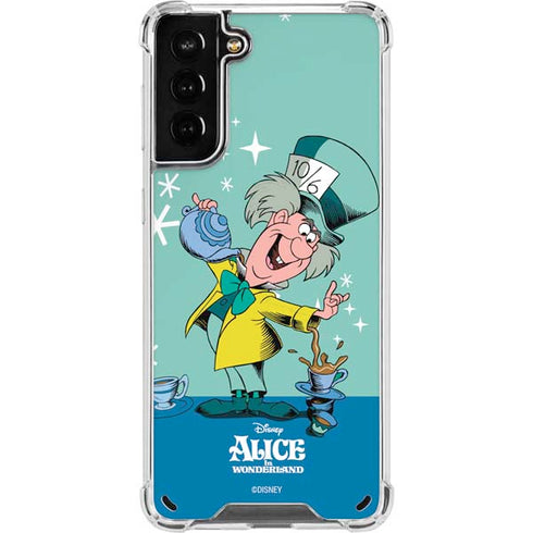 Disney Alice in Wonderland Mad Hatter Tea Party Galaxy S21 Plus 5G Clear Case