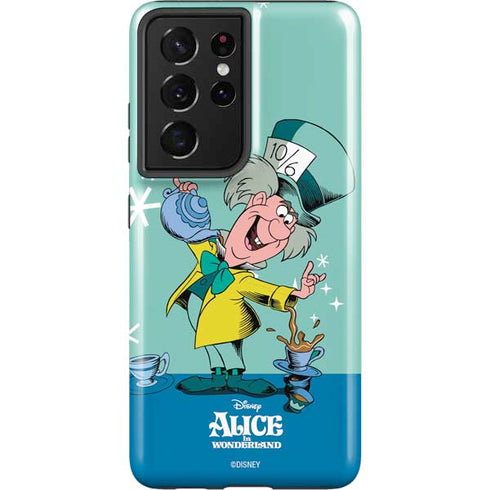 Disney Alice in Wonderland Mad Hatter Tea Party Galaxy S21 Ultra 5G Pro Case
