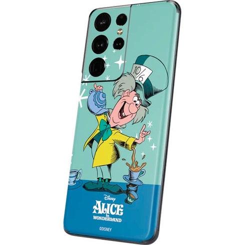 Disney Alice in Wonderland Mad Hatter Tea Party Galaxy S21 Ultra 5G Skin