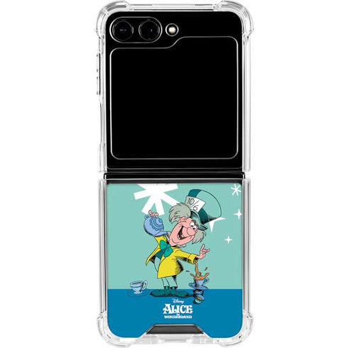 Disney Alice in Wonderland Mad Hatter Tea Party Galaxy Z Flip5 5G Clear Case