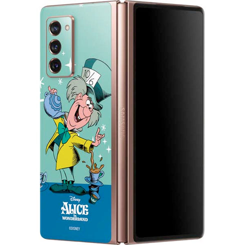 Disney Alice in Wonderland Mad Hatter Tea Party Galaxy Z Fold2 5G Skin