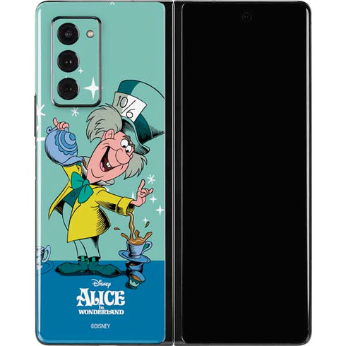 Disney Alice in Wonderland Mad Hatter Tea Party Galaxy Z Fold2 5G Skin