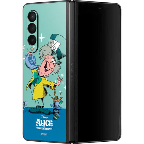 Disney Alice in Wonderland Mad Hatter Tea Party Galaxy Z Fold3 5G Skin