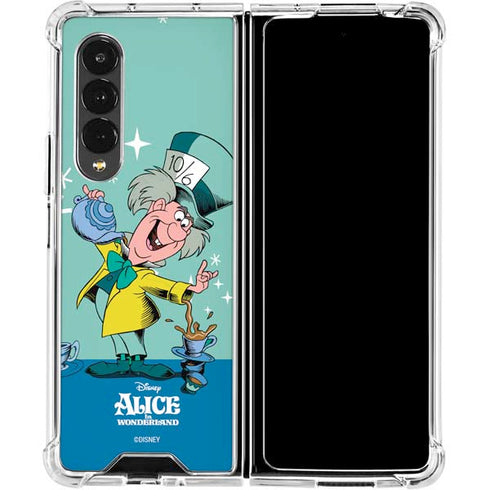 Disney Alice in Wonderland Mad Hatter Tea Party Galaxy Z Fold4 5G Clear Case