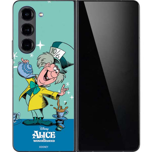 Disney Alice in Wonderland Mad Hatter Tea Party Galaxy Z Fold5 5G Skin