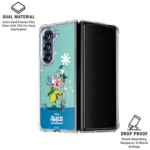 Disney Alice in Wonderland Mad Hatter Tea Party Galaxy Z Fold6 Clear Case