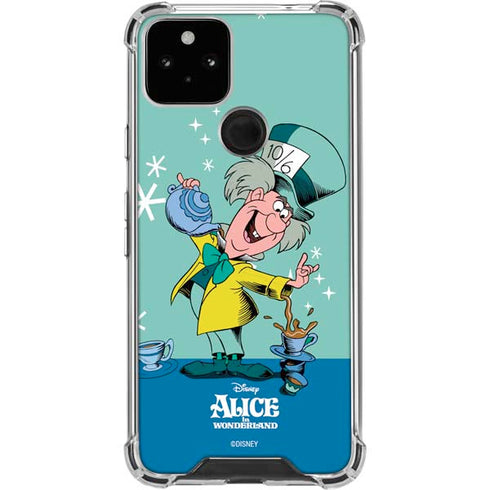 Disney Alice in Wonderland Mad Hatter Tea Party Google Pixel 5 Clear Case