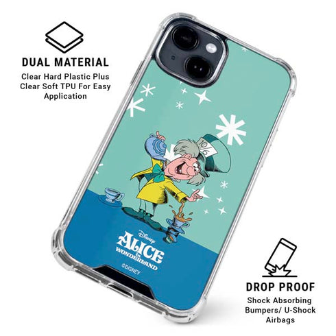 Disney Alice in Wonderland Mad Hatter Tea Party iPhone 14 Plus Clear Case