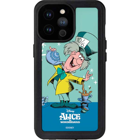 Disney Alice in Wonderland Mad Hatter Tea Party iPhone 14 Pro Max Waterproof Case