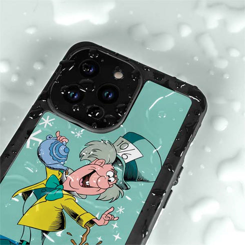 Disney Alice in Wonderland Mad Hatter Tea Party iPhone 14 Pro Waterproof Case