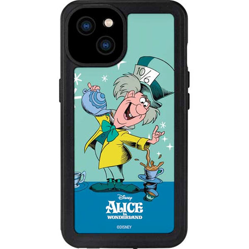 Disney Alice in Wonderland Mad Hatter Tea Party iPhone 15 Plus Waterproof Case