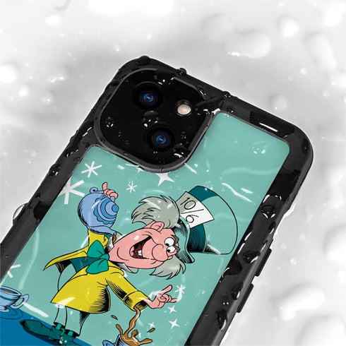Disney Alice in Wonderland Mad Hatter Tea Party iPhone 15 Plus Waterproof Case