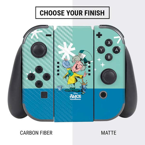 Disney Alice in Wonderland Mad Hatter Tea Party Nintendo Switch Bundle Skin