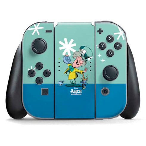 Disney Alice in Wonderland Mad Hatter Tea Party Nintendo Switch (2017-2021) Joy-Con Controller Skin