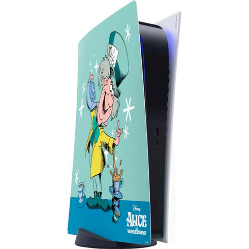 Disney Alice in Wonderland Mad Hatter Tea Party PS5 Digital Edition Console Skin