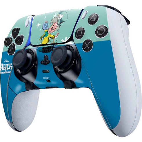 Disney Alice in Wonderland Mad Hatter Tea Party PS5 DualSense Edge Pro Controller Skin