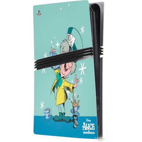 Disney Alice in Wonderland Mad Hatter Tea Party PS5 Pro Console Skin