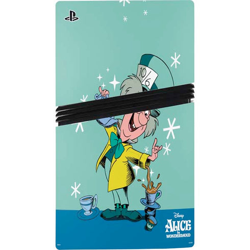 Disney Alice in Wonderland Mad Hatter Tea Party PS5 Pro Console Skin