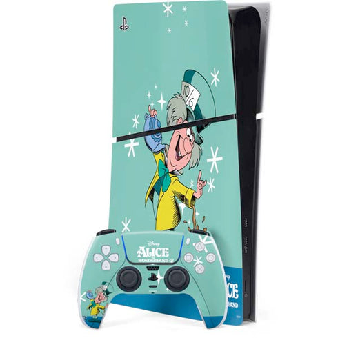 Disney Alice in Wonderland Mad Hatter Tea Party PlayStation PS5 Skins