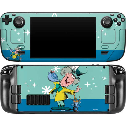 Disney Alice in Wonderland Mad Hatter Tea Party Steam Deck Handheld Gaming Computer OLED Skin