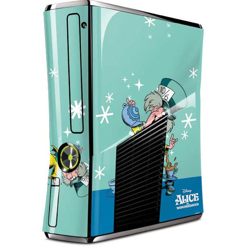 Disney Alice in Wonderland Mad Hatter Tea Party Xbox 360 Slim (2010) Skin