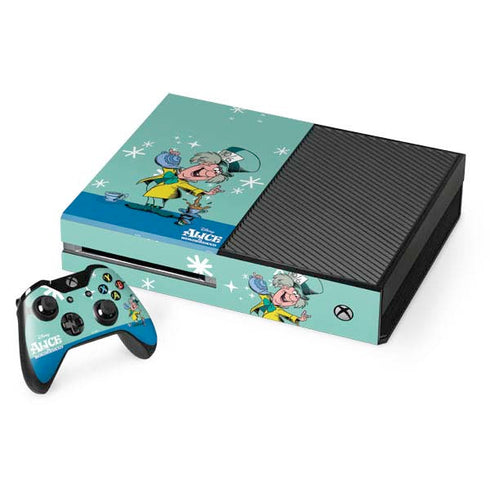 Disney Alice in Wonderland Mad Hatter Tea Party Xbox One Console and Controller Bundle Skin