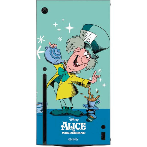 Disney Alice in Wonderland Mad Hatter Tea Party Xbox Series X Console Skin