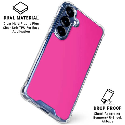 Magenta Galaxy S25 Clear Case
