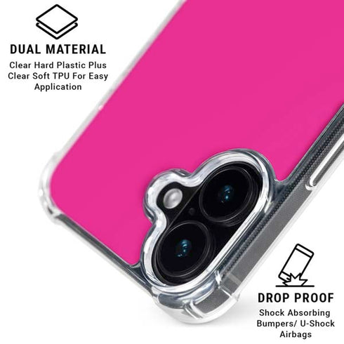 Magenta iPhone 16 Plus Clear Case