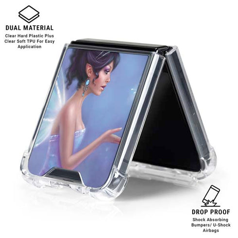 Magical Butterfly Fairy by Rachel Anderson Galaxy Z Flip6 Clear Case