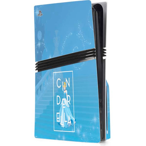Disney Princess Magical Cinderella PS5 Pro Disk Console Skin