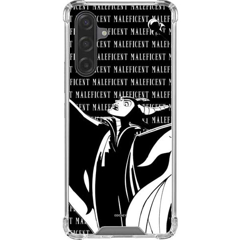 Disney Villains Maleficent Black and White Galaxy A17 Clear Case