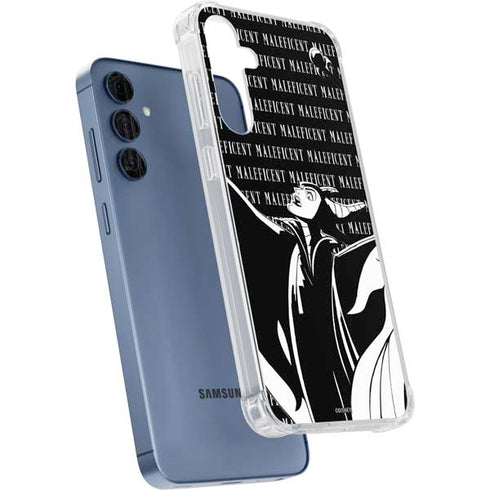 Disney Villains Maleficent Black and White Galaxy A35 5G Clear Case