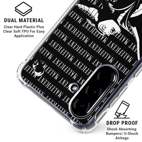 Disney Villains Maleficent Black and White Galaxy A36 5G Clear Case