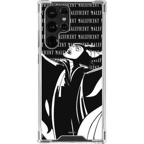 Disney Villains Maleficent Black and White Galaxy S23 Ultra Clear Case