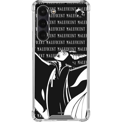 Disney Villains Maleficent Black and White Galaxy S24 FE Clear Case