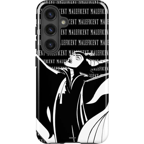 Disney Villains Maleficent Black and White Galaxy S25 Impact Case