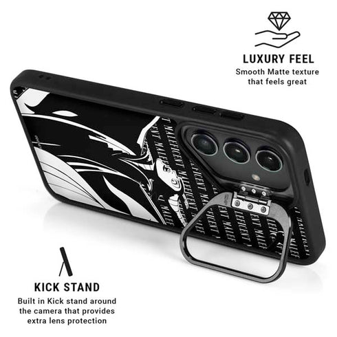 Disney Villains Maleficent Black and White Galaxy S25 Kickstand Case