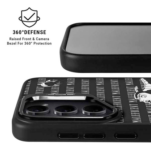 Disney Villains Maleficent Black and White Galaxy S25 Kickstand Case