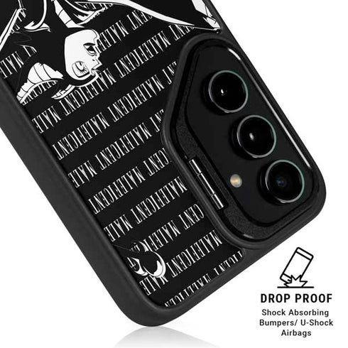 Disney Villains Maleficent Black and White Galaxy S25 Kickstand Case