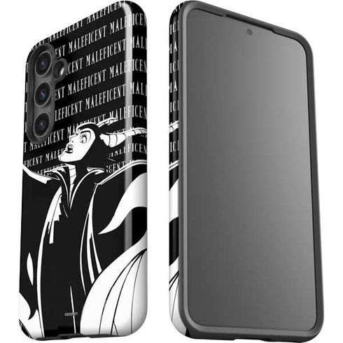 Disney Villains Maleficent Black and White Galaxy S25 Plus Impact Case