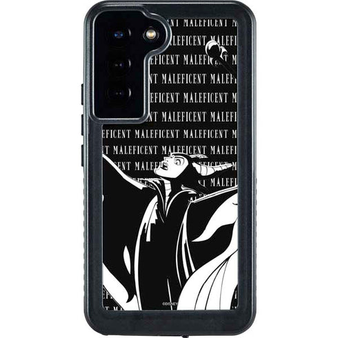 Disney Villains Maleficent Black and White Galaxy S24 Plus Waterproof Case