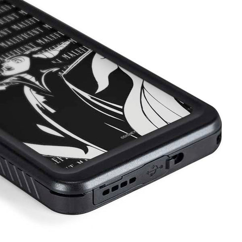 Disney Villains Maleficent Black and White Galaxy S24 Plus Waterproof Case