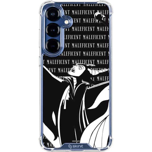 Disney Villains Maleficent Black and White Galaxy S25 Plus Clear Case