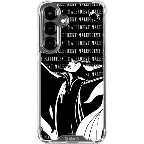Disney Villains Maleficent Black and White Galaxy S26 Clear Case
