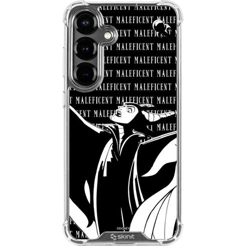 Disney Villains Maleficent Black and White Galaxy S26 Plus Clear Case