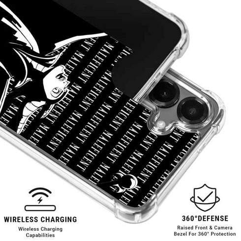 Disney Villains Maleficent Black and White Galaxy S26 Plus Clear Case
