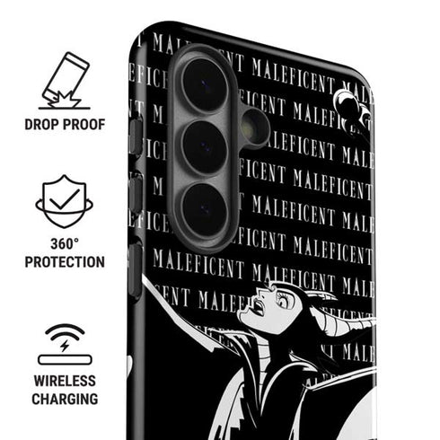 Disney Villains Maleficent Black and White Galaxy S26 Plus Impact Case